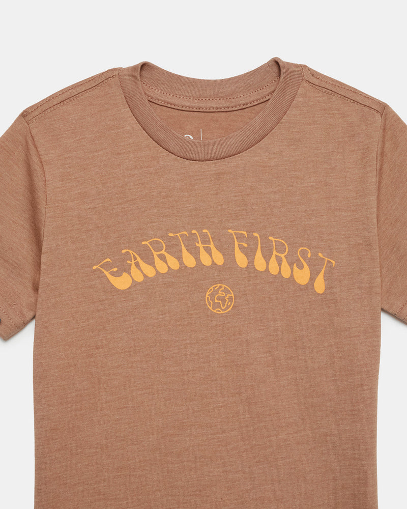 Brown Kids Earth Day Graphic Tee
