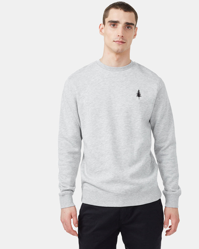 Gray Men's Long Sleeve Crew Neck Sweatshirt
