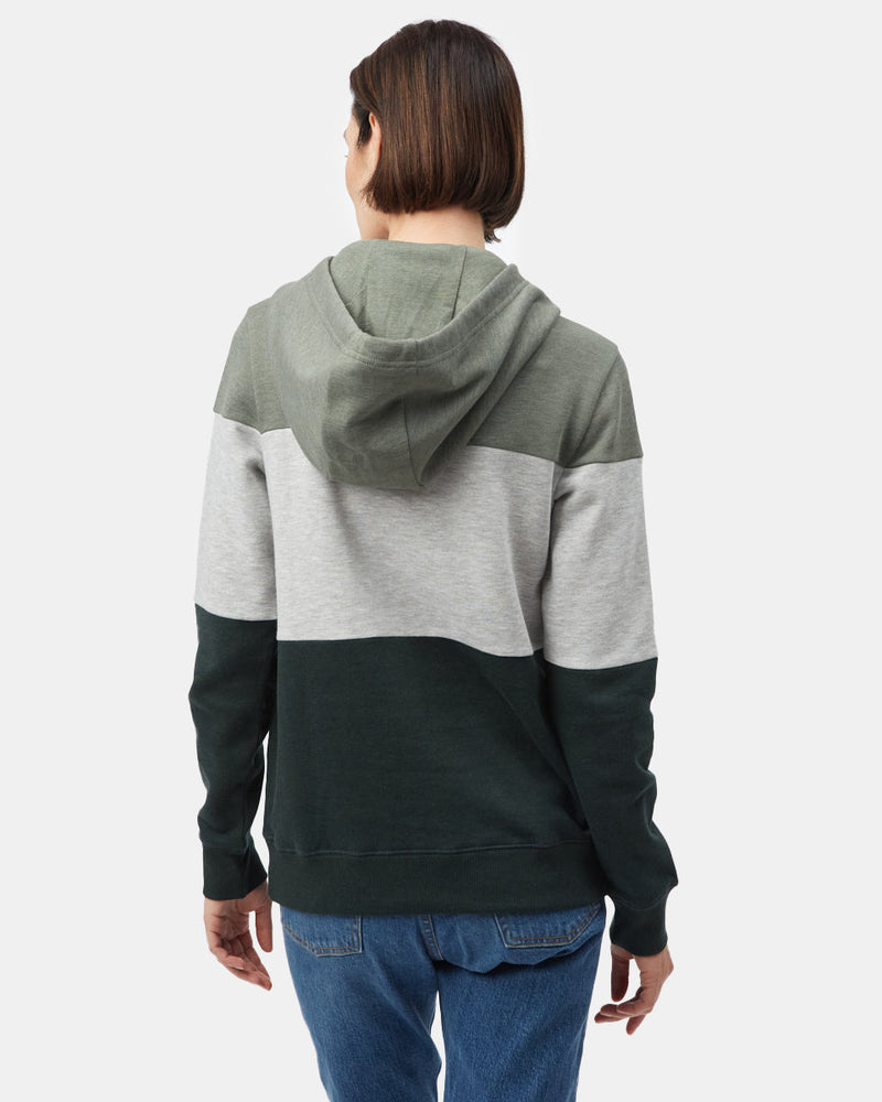 Green,Gray Stripe Pullover Hoodie
