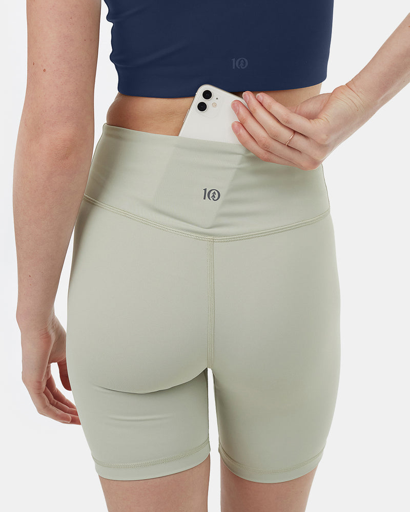 Green Women's High-Rise Biker Short