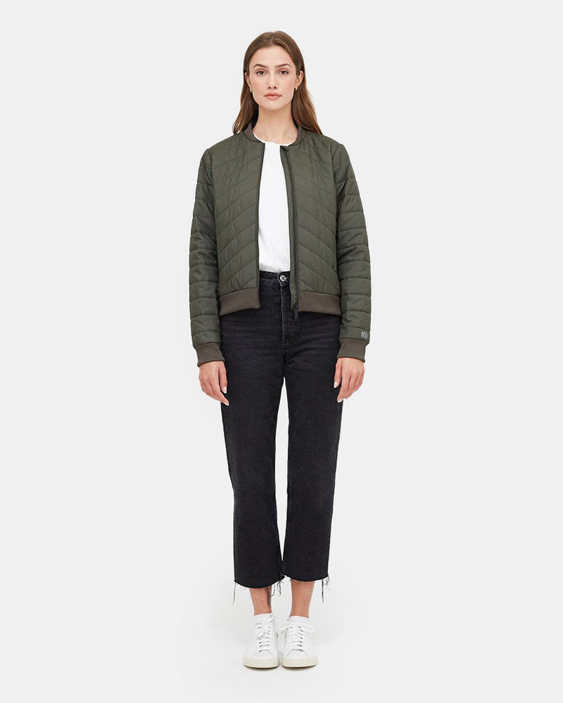 Green  Women's Insulated Bomber Jacket