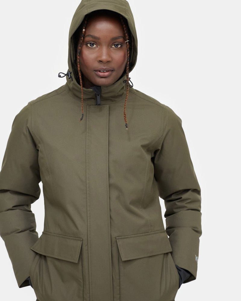 Green Women's Water Resistant Puffer Jacket
