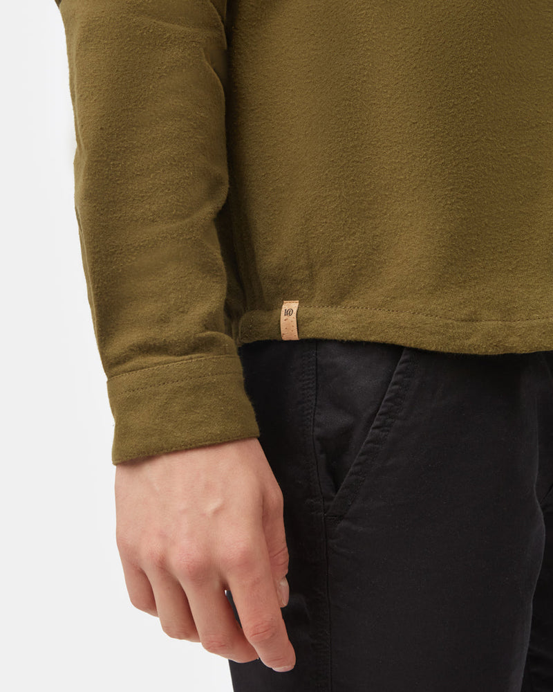 Mens Longleeve Button Up_Green