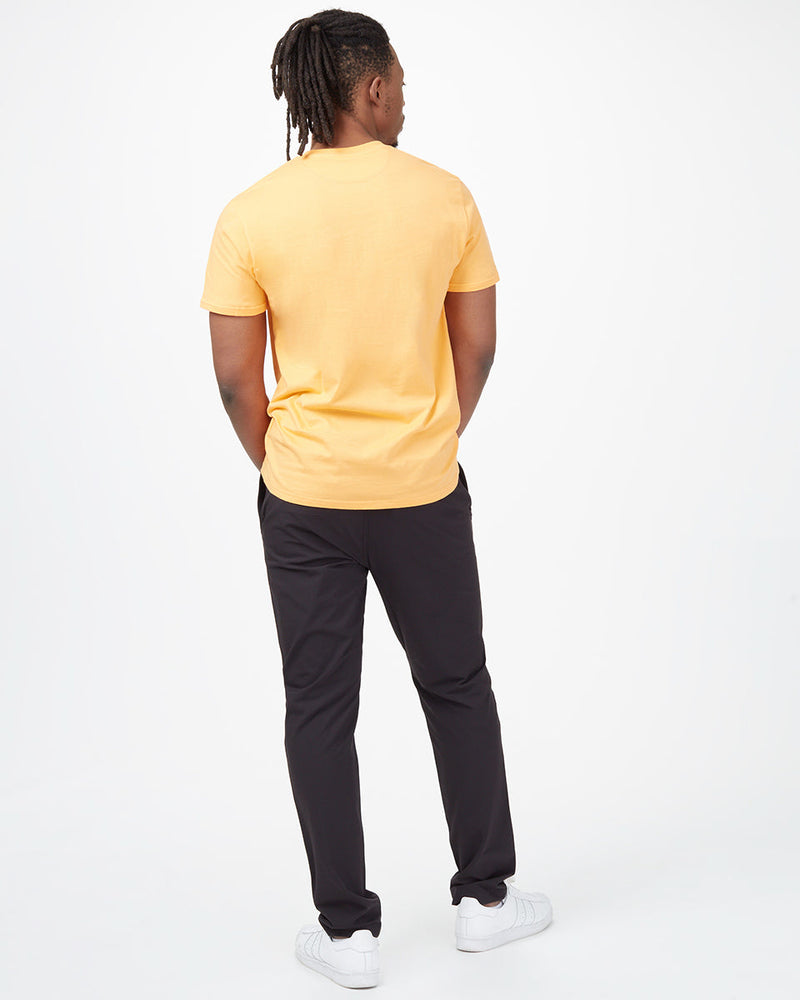 Orange Men's Embroidery Short Sleeve T-Shirt