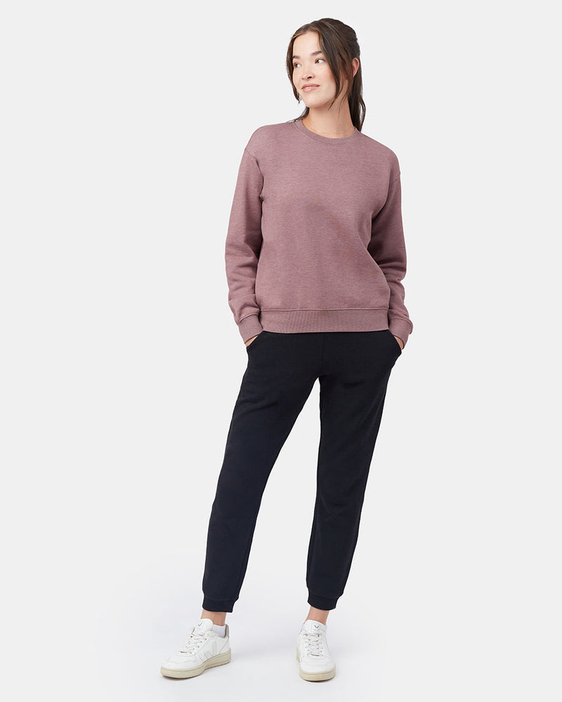 Purple Women's Fleece Long Sleeve Sweatshirt