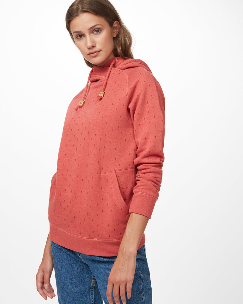 Red Organic Cotton Pullover Hoodie