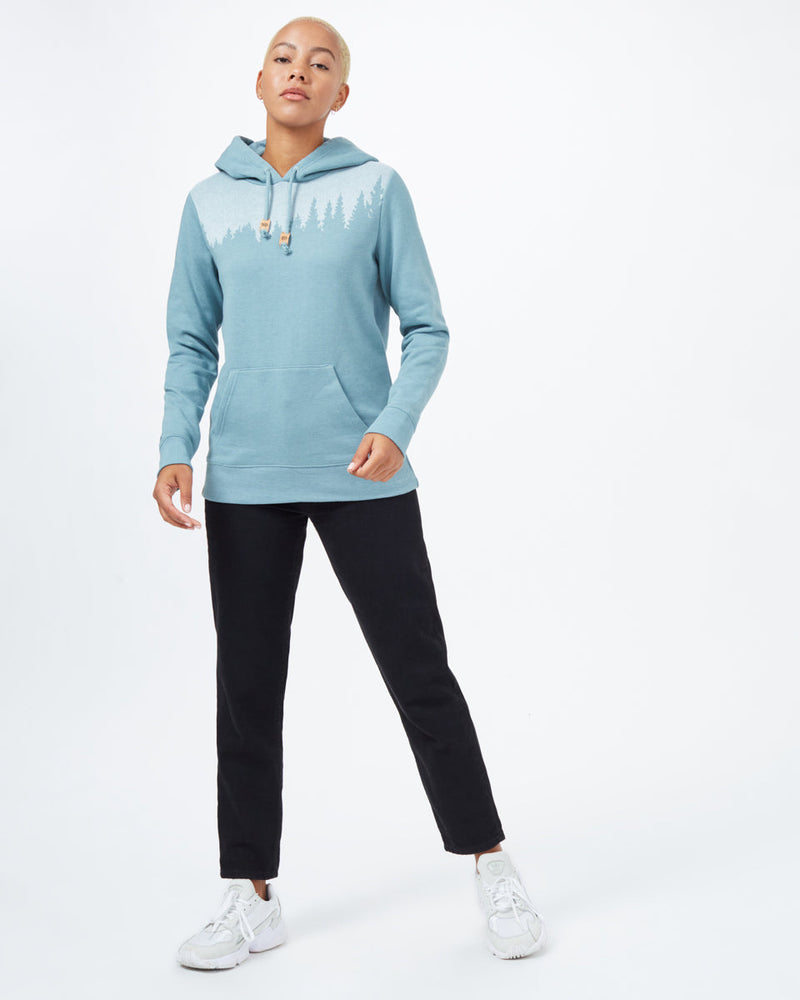 Blue Women's Graphic Pullover Hoodie