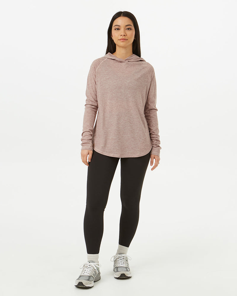 Gray,Purple Recycled Polyester Lightweight Hoodie