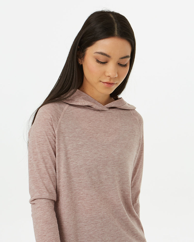 Gray,Purple Recycled Polyester Lightweight Hoodie
