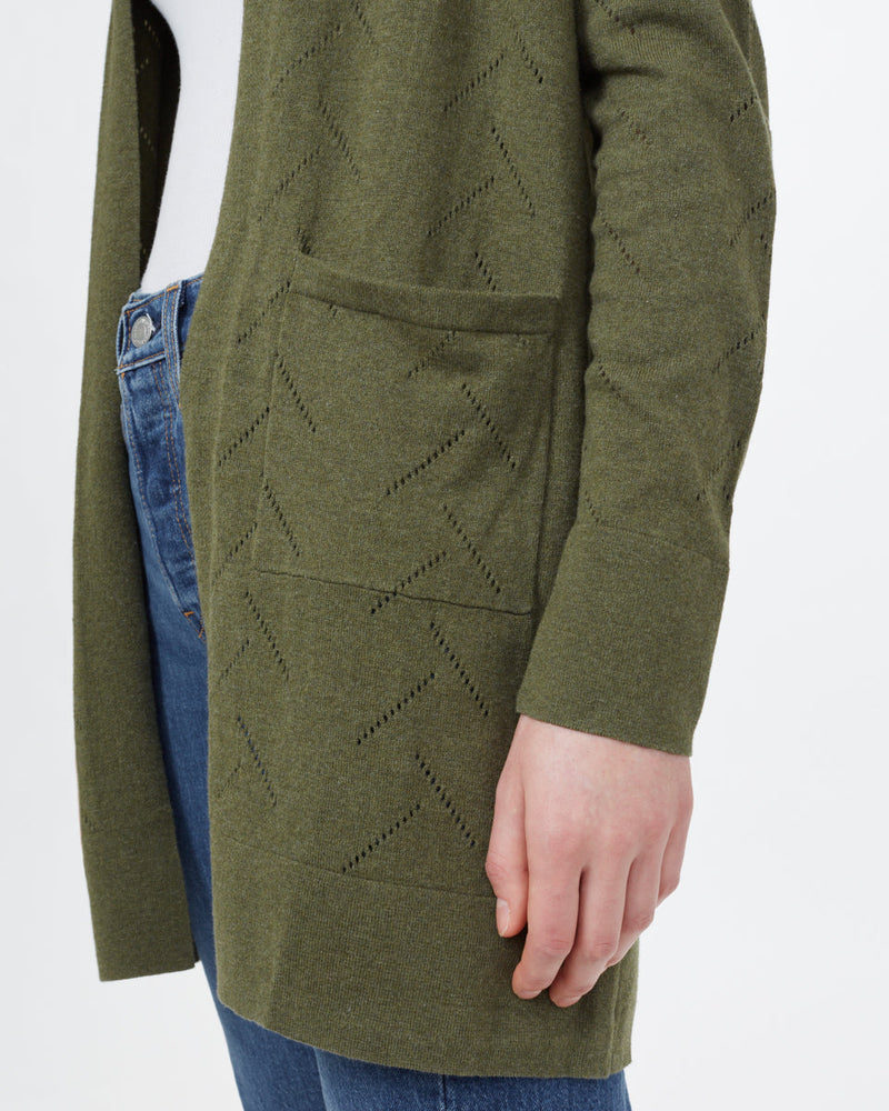 Green Women's Organic Knit Cardigan