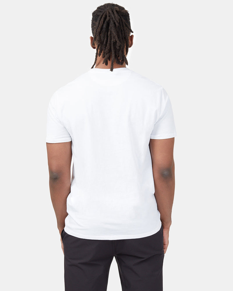 White Men's Embroidery Short Sleeve T-Shirt