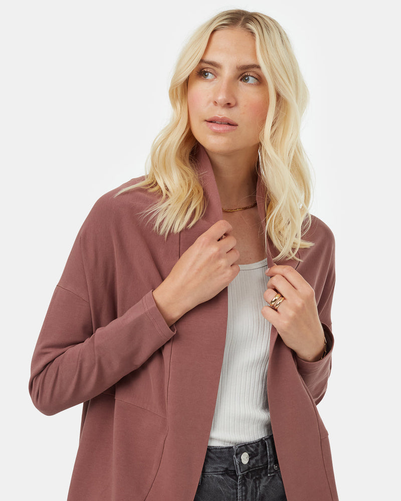 Women's Red Organic Cotton Cardigan