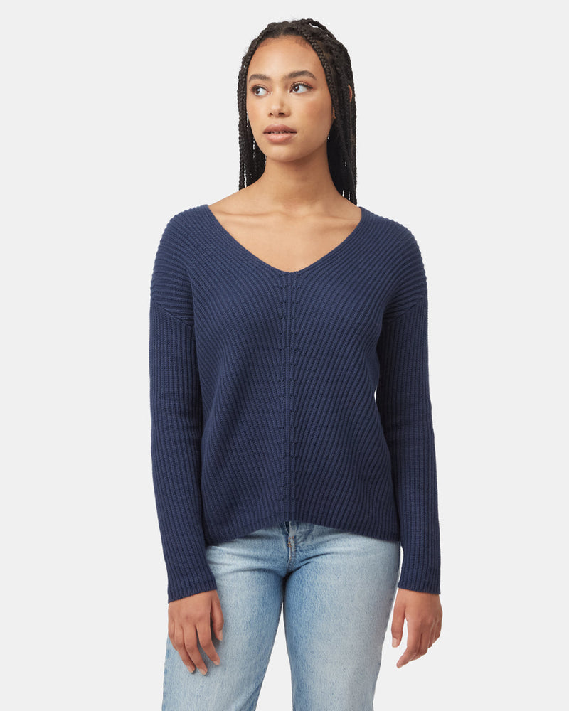 Women's Organic Cotton V-Neck Jumper