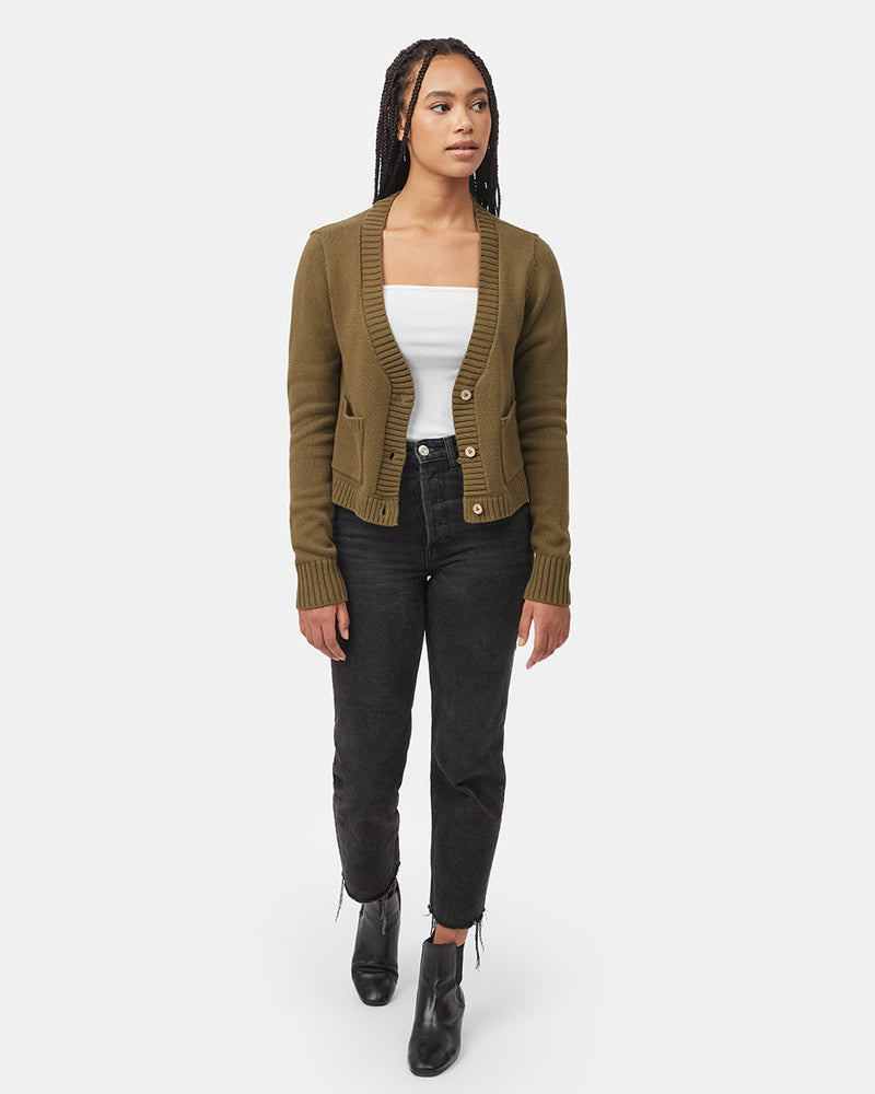 Women's Knit Button Cardigan Sweater