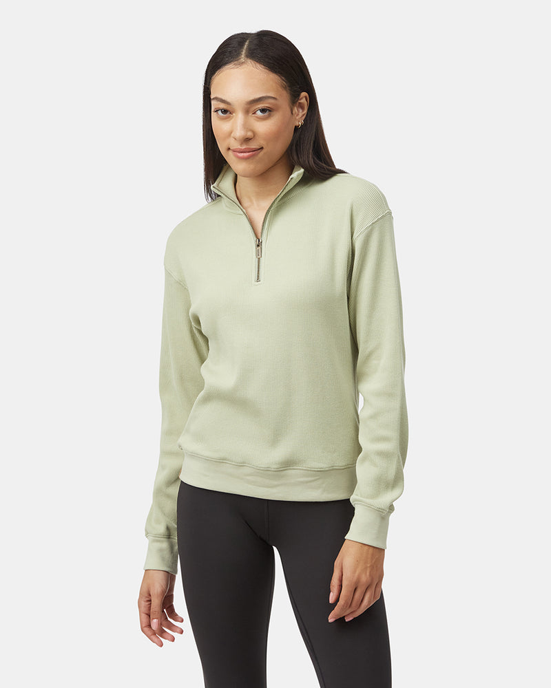 green_half_zip_sweatshirt