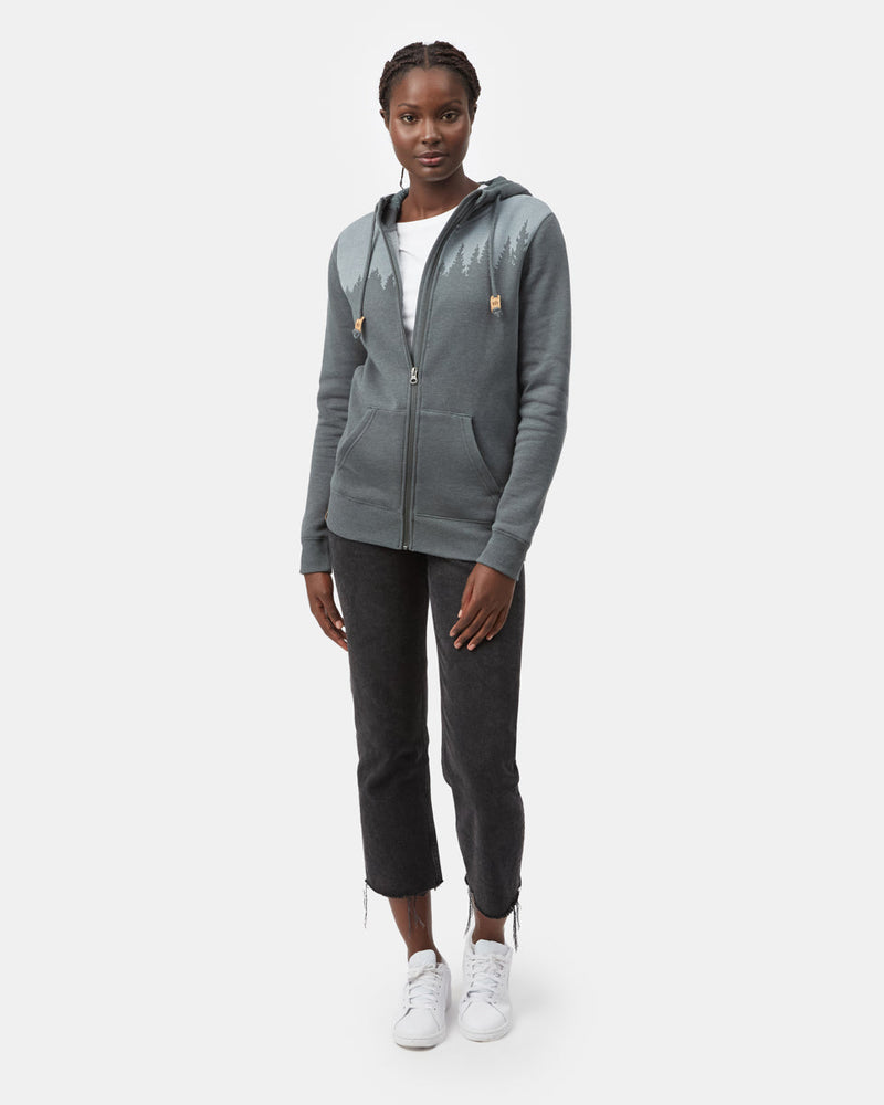 Tree Graphic Zip Hoodie