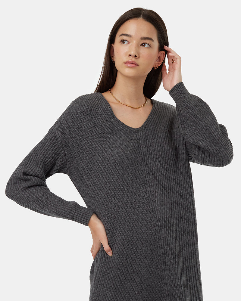 Women's Organic Cotton Knit Sweater Dress