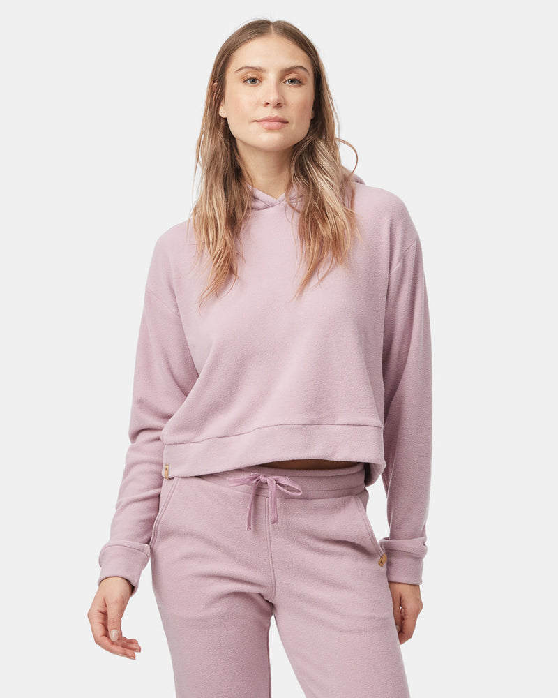 Women's Recycled Polyester Cropped Hooded Pullover